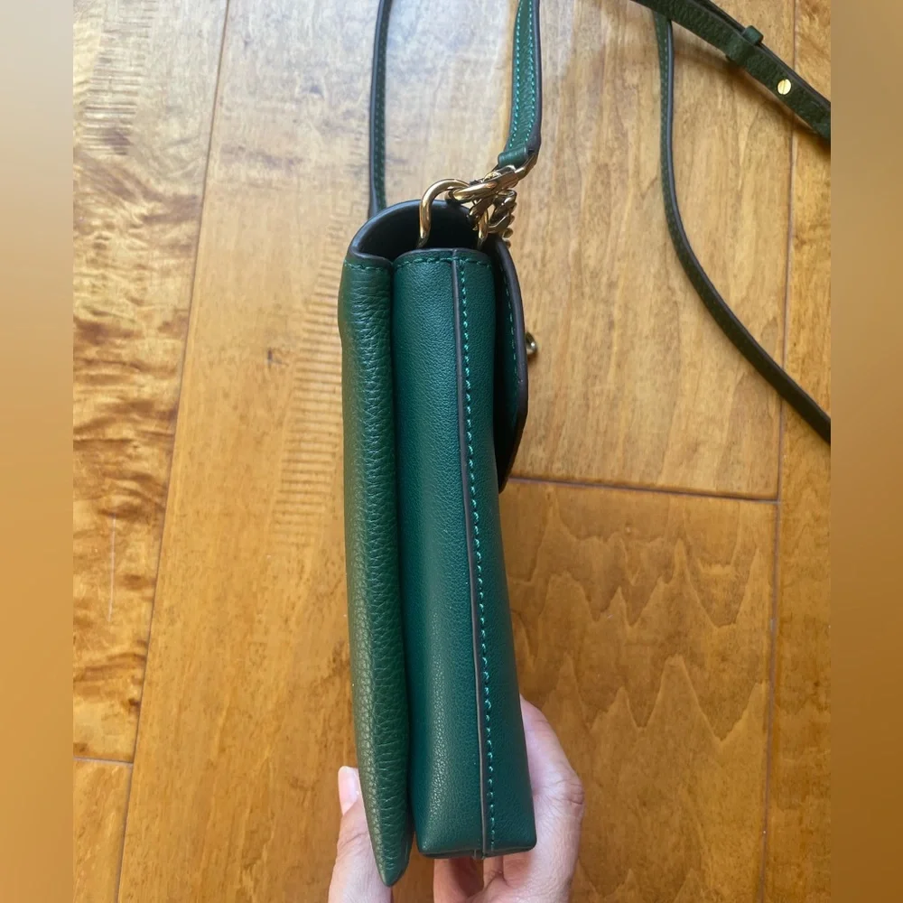 Tory Burch Kira phone crossbody shoulder bag mini wallet on chain leather - Picture 4 of 14